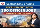 Central Bank of India Recruitment 2026 – 350 Officer Jobs
