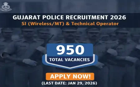 Gujarat Police SI Technical Operator Recruitment 2026: Apply Now