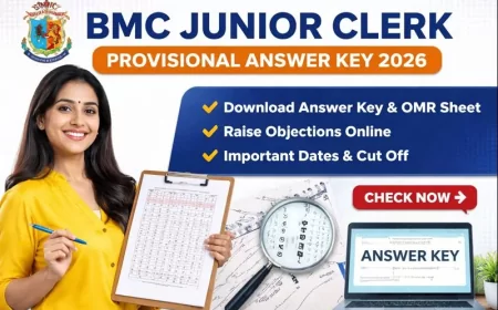 BMC Junior Clerk Answer Key 2026 Out - Download OMR Sheet PDF