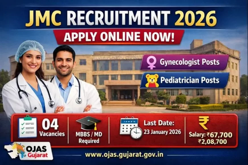 JMC Recruitment 2026: Gynecologist & Pediatrician Jobs – Apply Online